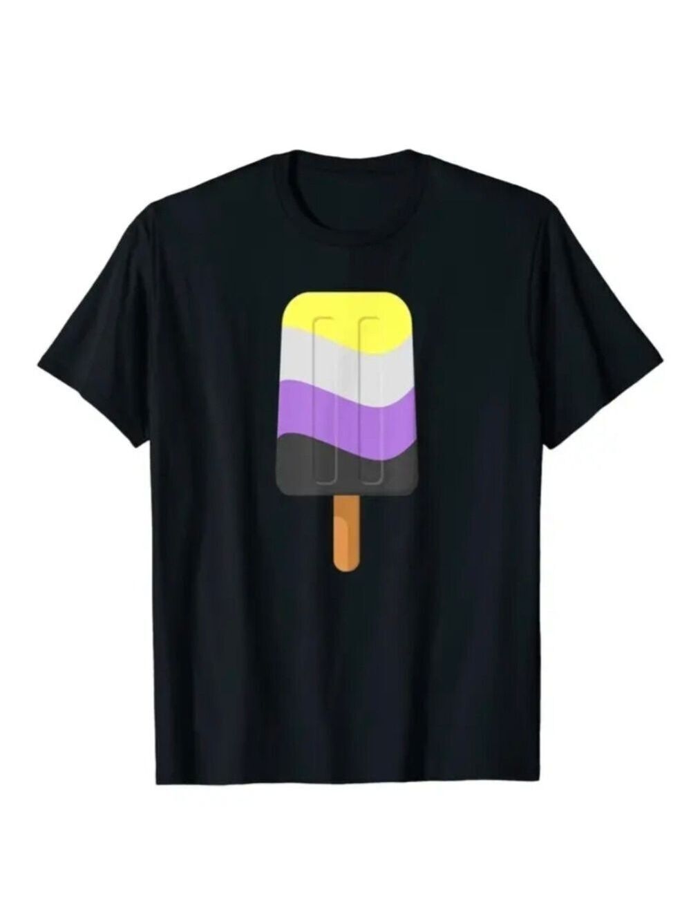 🌈 T-Shirt--"Non-Binary Pride" in Black, Men's size XL. ✴️LAST ONE✴️